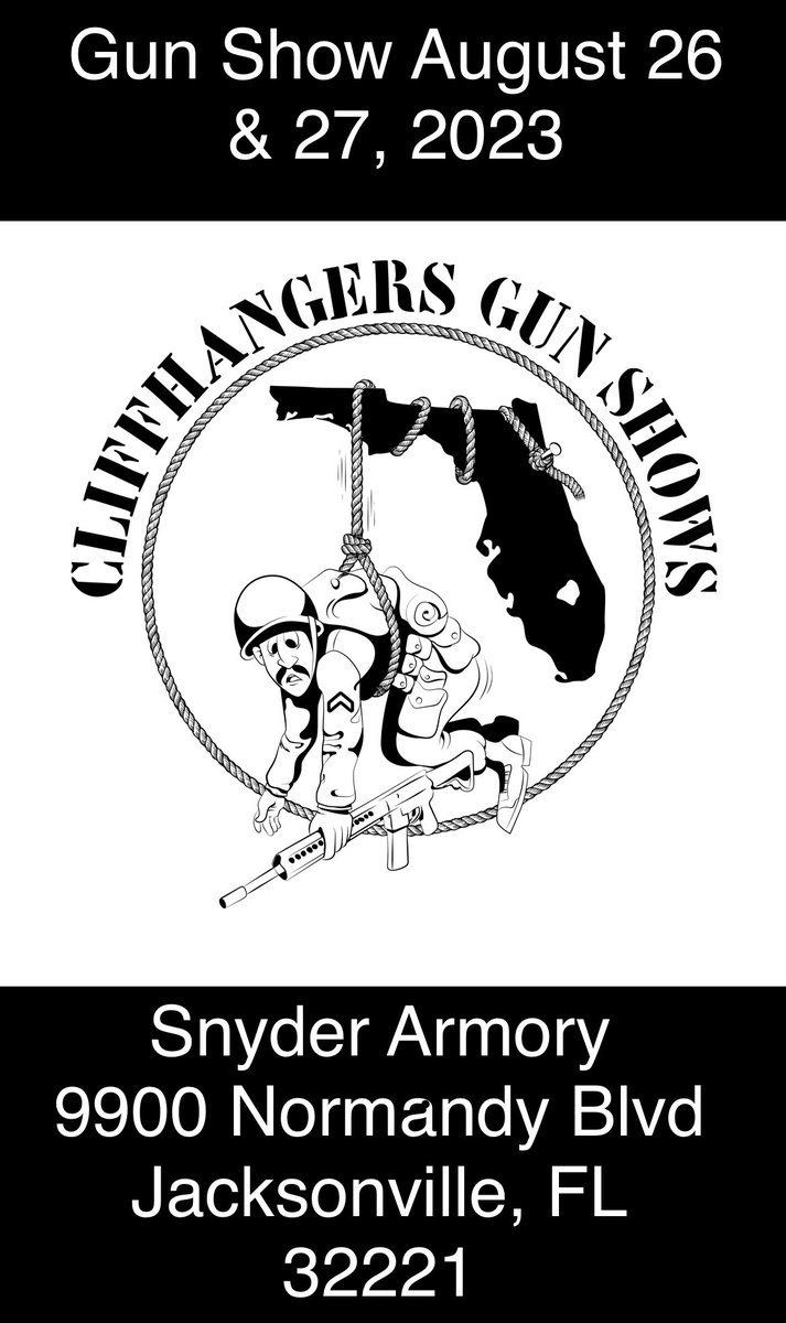 CliffhangersGS's tweet photo. Come see us THIS weekend at the Snyder Armory (9900 Normandy Blvd). August 26 &amp; 27, 2023! https://t.co/EcnEFxTX7F