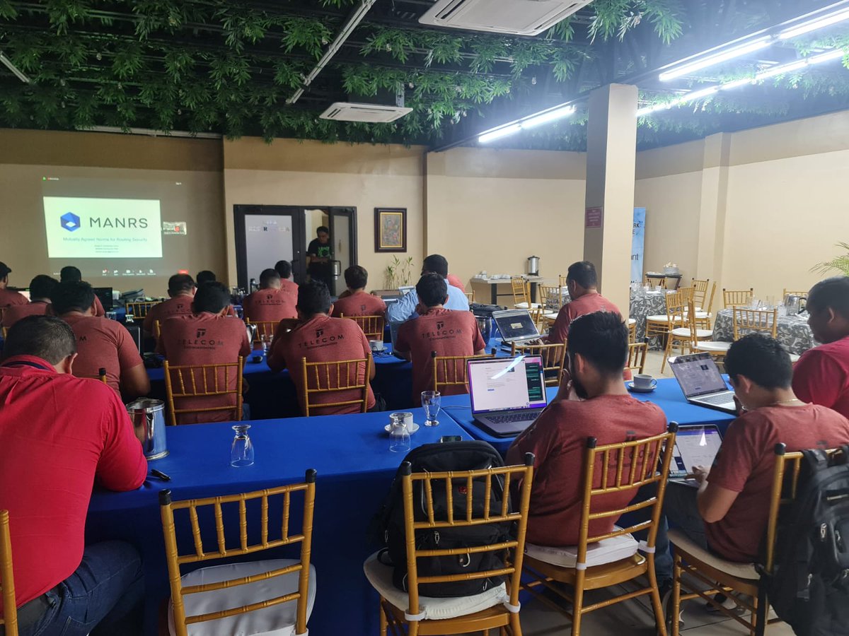 RoutingMANRS's tweet image. MANRS Ambassador Sergio Hernández Torres recently gave a talk on #RoutingSecurity to 45 people at the Honduran Carrier-Neutral #IXP 
Stay tuned for more MANRS Ambassador and Mentor activities manrs.org/.../meet-the-2…