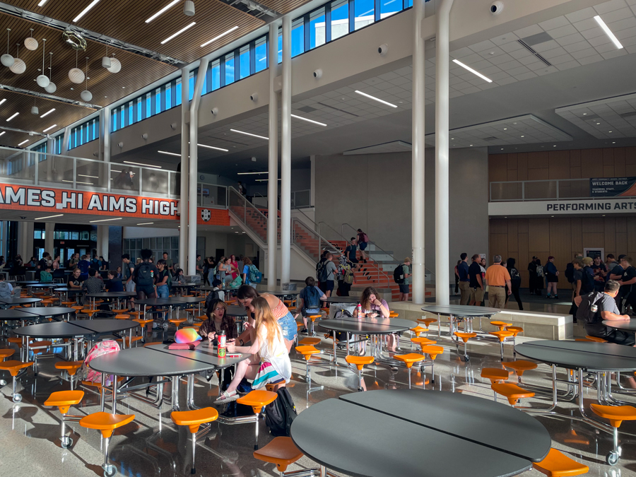 ACSD_News's tweet photo. An inside look at Ames High School and Ames Middle School today as all 6th through 12th graders returned. Have an amazing school year students, teachers, and staff! #AmesCSD #AmesHighPride #AMSLeads https://t.co/i494L6eJtk