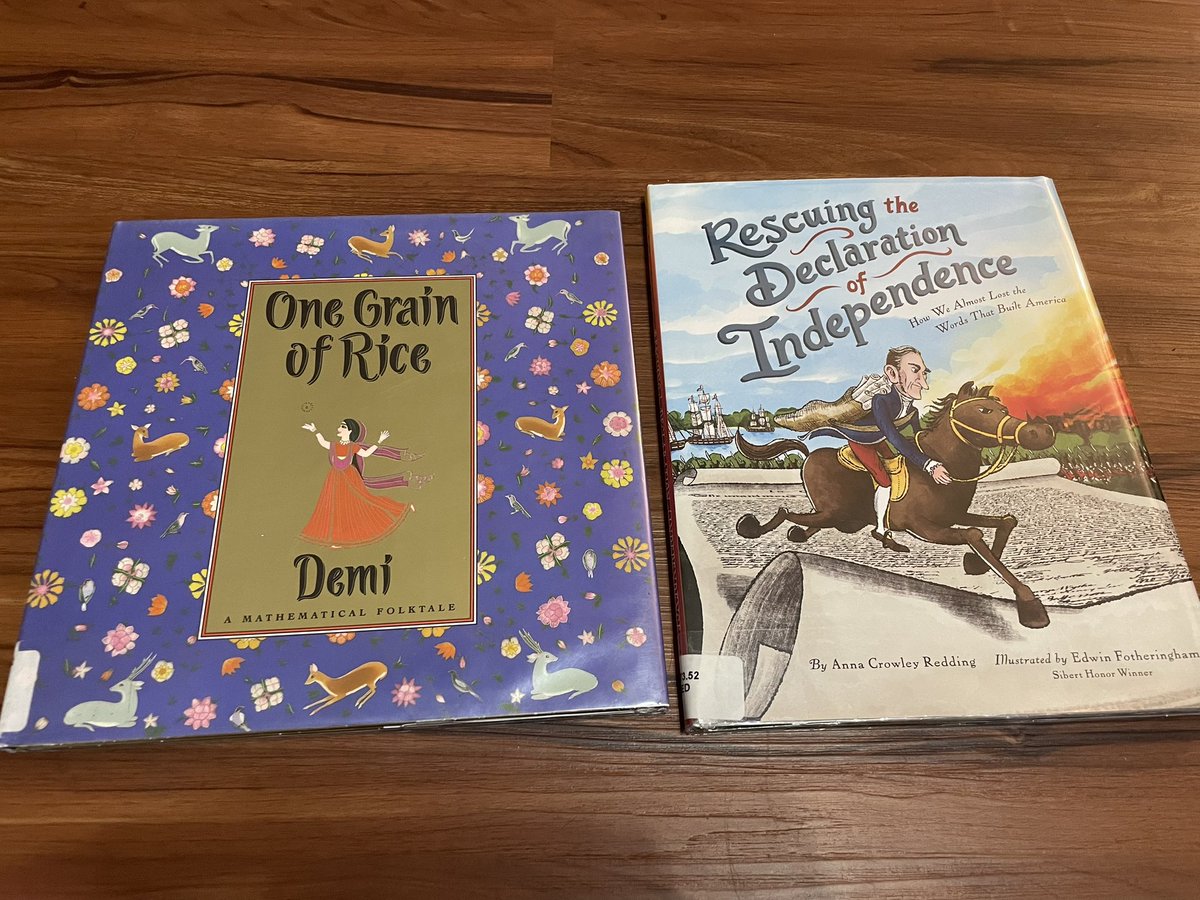 These 2 #picturebooks were great. Math &amp; US History. Gorgeous illustrations. <a href="/AnnaRedding/">Anna Crowley Redding</a>