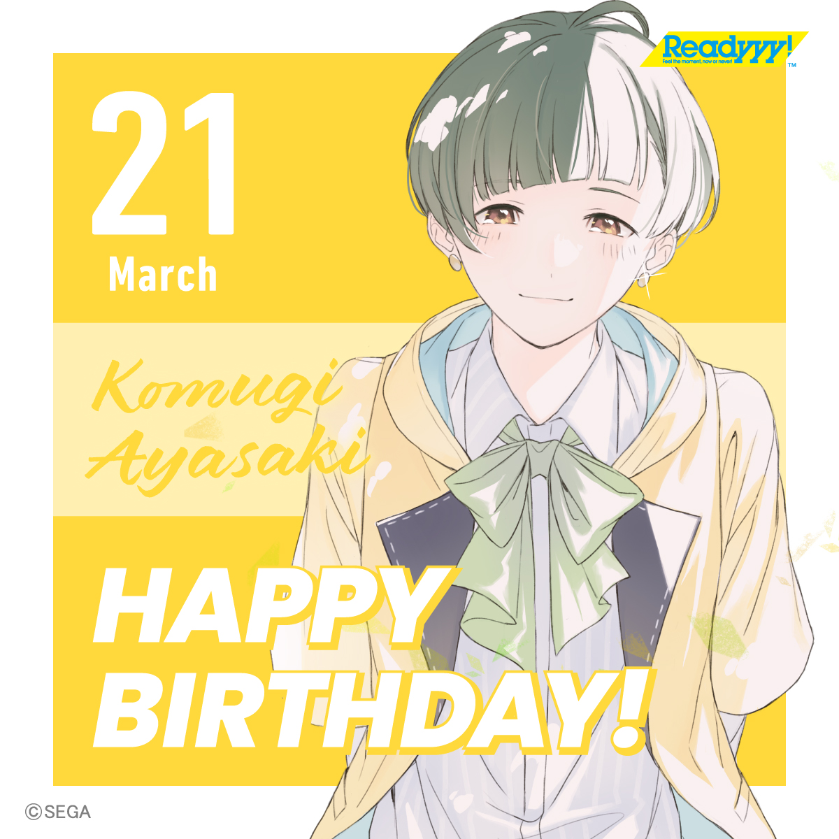 fucoyyy's tweet photo. #綾崎小麦生誕祭2024 🎁
　　
本日3月21日は、Just 4U🍀綾崎小麦の誕生日ですﾌｺ🎉

#Readyyy #レディ https://t.co/v5ulJaynBh