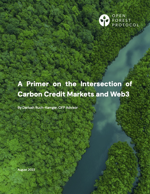 Open Forest Protocol (OFP) (@openforest_) on Twitter photo 🚨A primer on #carboncredit markets & #Web3!
The <a href="/OpenForest_/">Open Forest Protocol (OFP)</a> team + advisor Dariush-Rush Kamgar have produced a new white paper on the intersection of carbon credit markets🤝web3!
Discover:
👉 #blockchain's role in sustainable climate
👉 The carbon market's dynamics
👉 Web3 🚨A primer on #carboncredit markets & #Web3!
The <a href="/OpenForest_/">Open Forest Protocol (OFP)</a> team + advisor Dariush-Rush Kamgar have produced a new white paper on the intersection of carbon credit markets🤝web3!
Discover:
👉 #blockchain's role in sustainable climate
👉 The carbon market's dynamics
👉 Web3