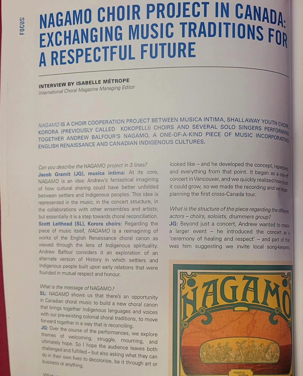 InukSoprano's tweet photo. International Choral Magazine's piece about the magnificent #NAGAMO project, musica intima, Andrew Balfour & the performance we shared with @shallawaynl
Kellie Walsh #NLDeafChoir #Ullugiagâtsuk #AnnieCorrigan #AtlanticStringQuartet #Legacy #Avani #Connections #MMIWG2S https://t.co/7e6y1csz71