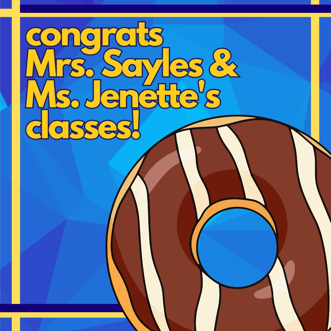 Each class has raised $1200 from Croc Mile fundraising, and ha earned a donut party! Check out some of the other incentive levels:
🍡$400 Popsicles
🐊$800 Pringles
🍩$1200 Donuts
🎟️$1500 Homework Pass
🍨$2000 Goodberry's Ice Cream Party 
scespta.com/eventsfundrais… <a href="/SycamoreCreekES/">Sycamore Creek ES</a>