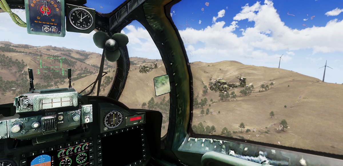 AltisDefence's tweet image. A nice photo of our Air Force, shot from an old Mi-24 Hind.
Two new AW101 Merlin for the AAF during the operation "Aegean Queen" under protection of the Hind.

#Arma3