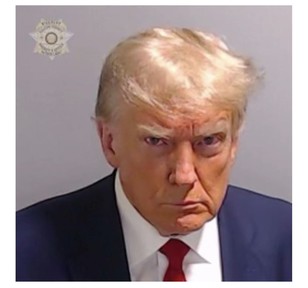 KatiePhang's tweet photo. JUST IN: The official mugshot for Donald J. Trump https://t.co/t6jDGNrtr1
