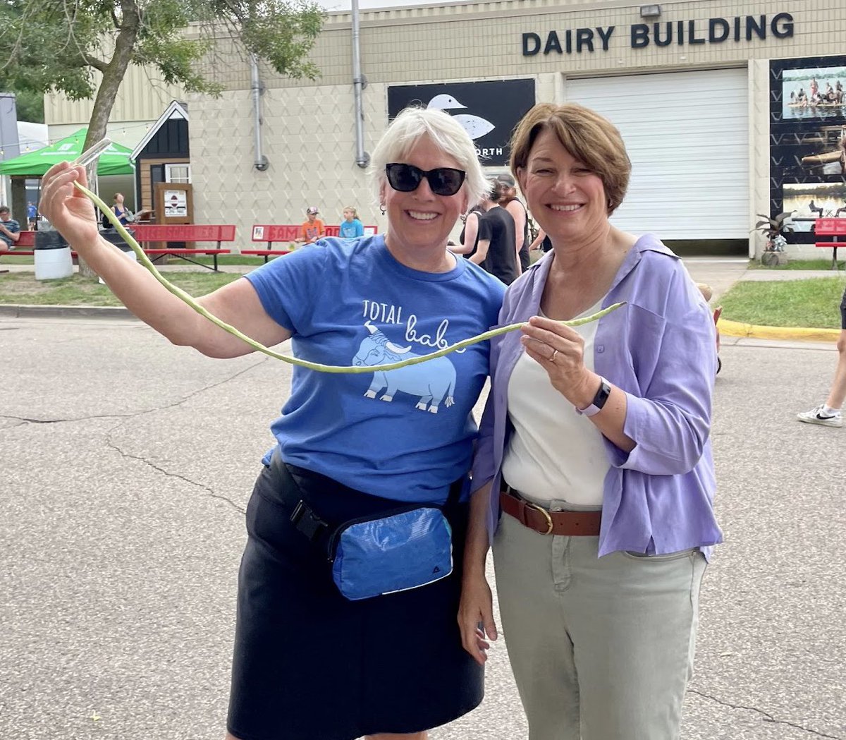 Just when I thought I’d seen it all at the Minnesota State Fair, today I came across a 38-inch green bean that will be competing in the giant vegetable competition. Best of luck and may the best vegetable win!