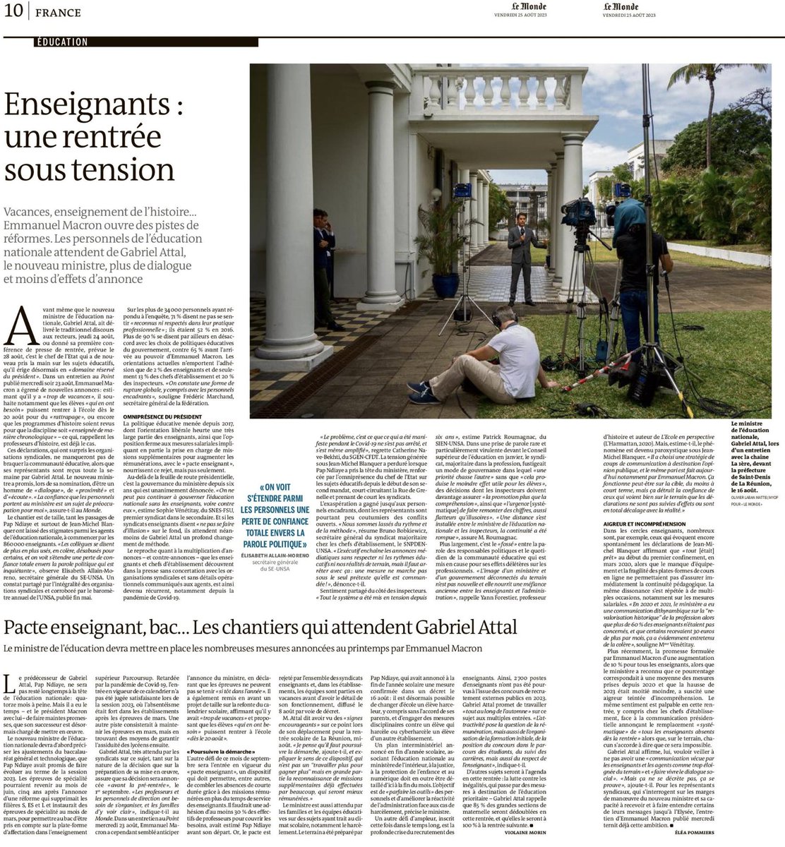 Ithyphallique's tweet photo. 😏💥

Dans Le Monde - “Enseignants : une rentrée sous tension” :

« Les orientations actuelles [de l'Éducation Nationale] n’emportent l’adhésion que de 2 % des enseignants et de seulement 13 % des chefs d’établissement et 20 % des inspecteurs. » https://t.co/xxr39raZAk