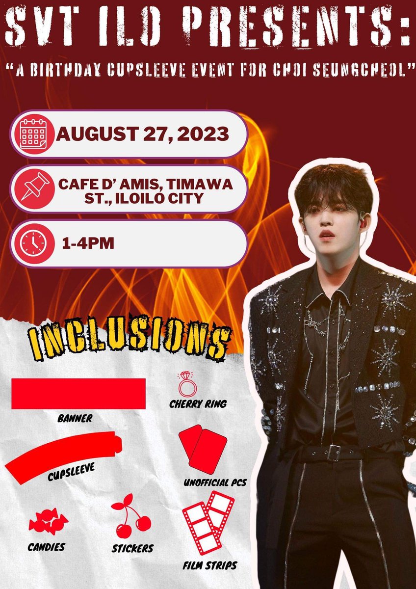 iloilocse's tweet photo. HAPPENING THIS WEEKEND ❣️

Aug 26
@nctzeniloilo #NCTDREAM 7th Anniversary cse
@AteezIloilo #ATEEZ Yeosang San Mingi bday cse

Aug 27
@zb1_iloilo #ZB1 Gyuvin bday cse
@SVTilo #SVT Seungcheol birthday cse

enjoy guys! 🖤 #iloilocse https://t.co/AnkNazizfU