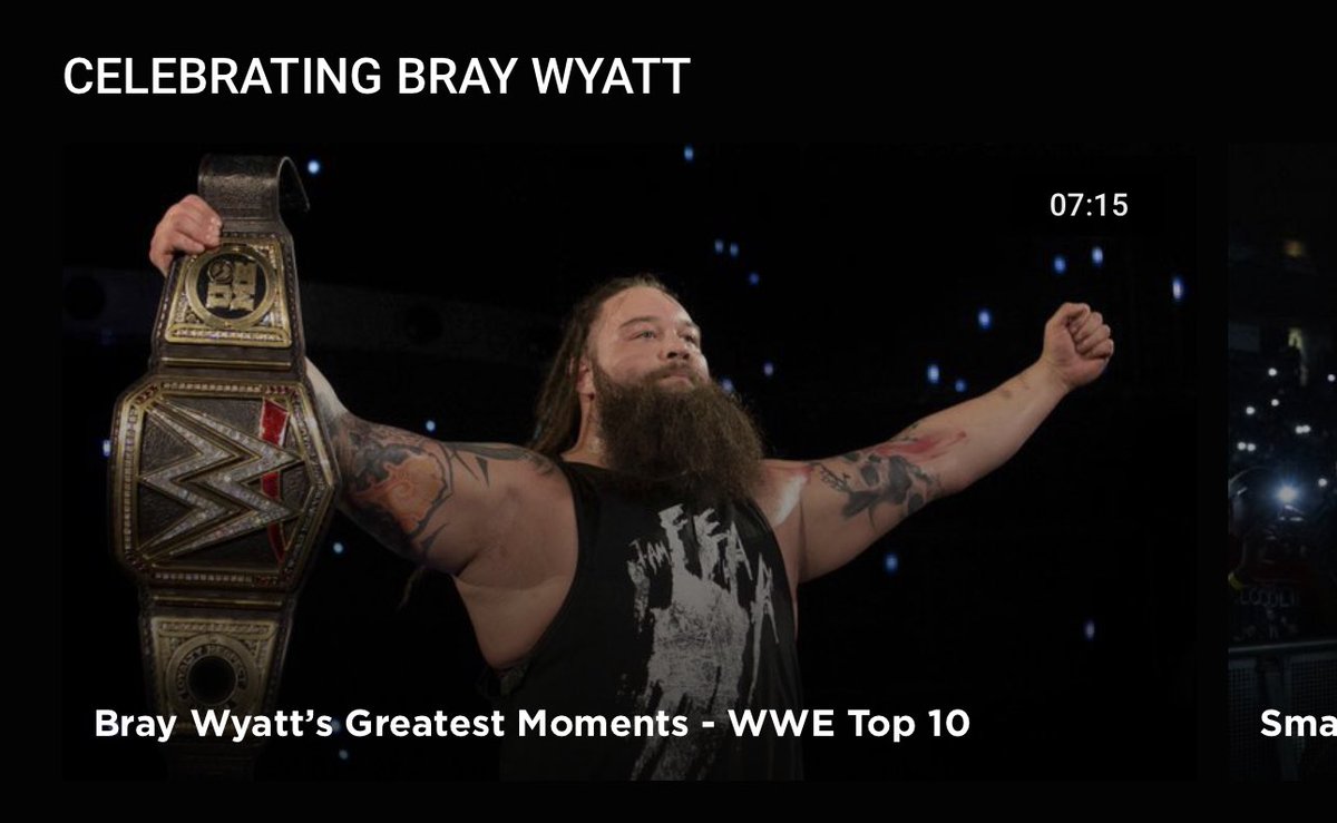 WWE have added a whole section dedicated to celebrating Bray Wyatt on the WWE Network/Peacock ❤️