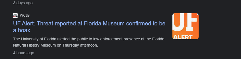 monkeymafia0's tweet photo. swatted 
Florida Museum of Natural History-Exhibits
#swatted 
#swatting
#SWAT 
#FBI https://t.co/ke0M40cOei