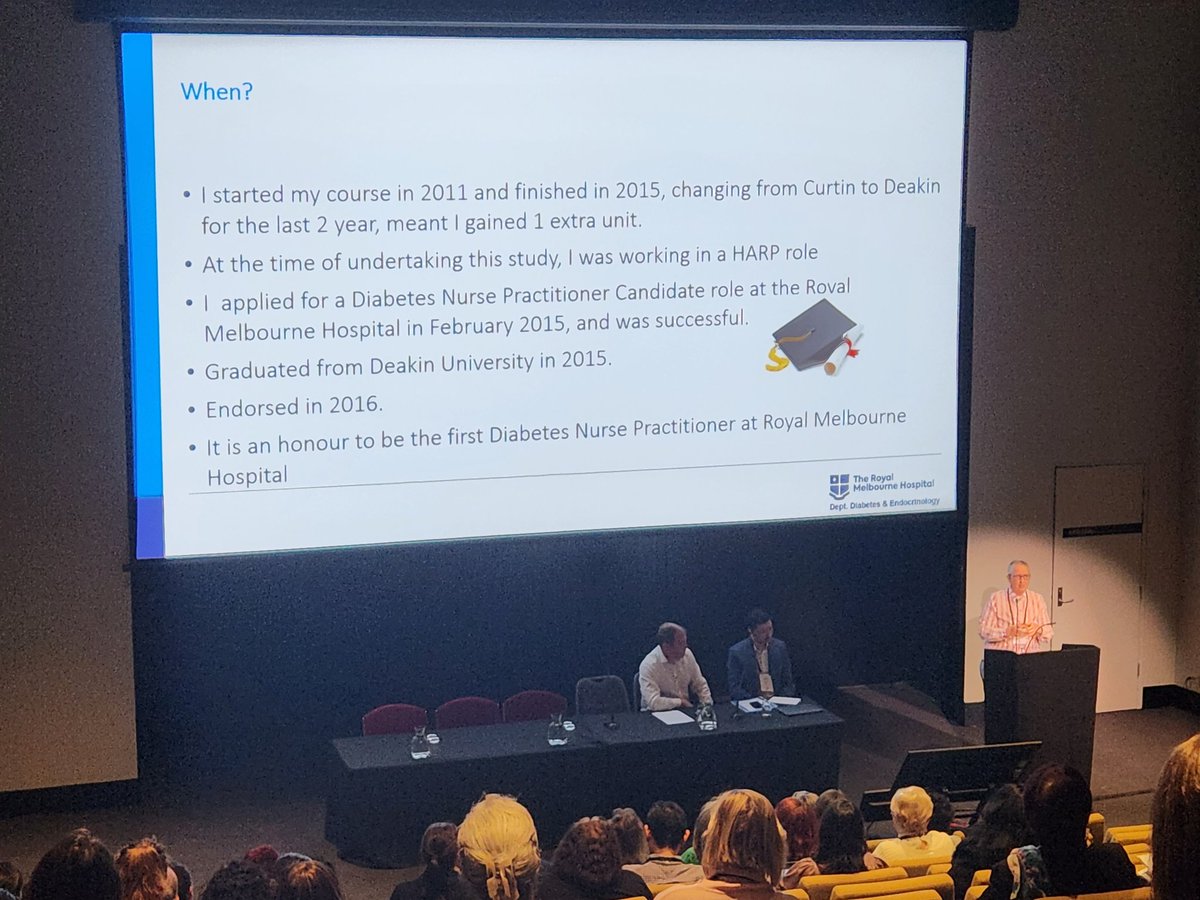 Lois Rowan, diabetes nurse practitioner at <a href="/TheRMH/">The Royal Melbourne Hospital</a>, describing her journey to working in inpatient diabetes at #23ADC.

A long journey but one the entire inpatient diabetes team is very glad she took!
