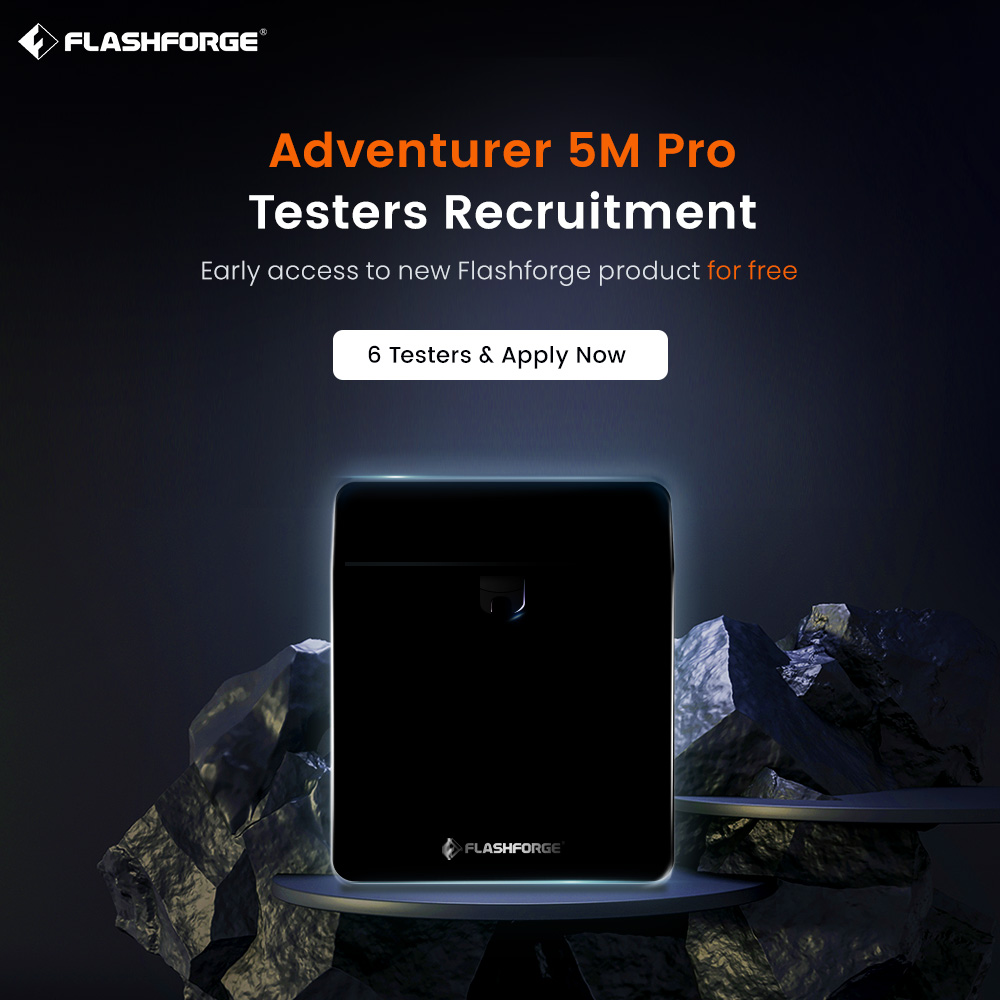 ff3dprinters's tweet photo. Calling all adventurers! Be part of the Adventurer 5M Pro testing team! Your experience counts, whether you're a newbie or an expert.
How to join:
⚡ Follow & Repost
⚡ Fill form: https://t.co/Z4brSgpzJG
⚡ Comment with #Flashforgeadventurer5MPro once you completed the form https://t.co/kVVuz57FBb