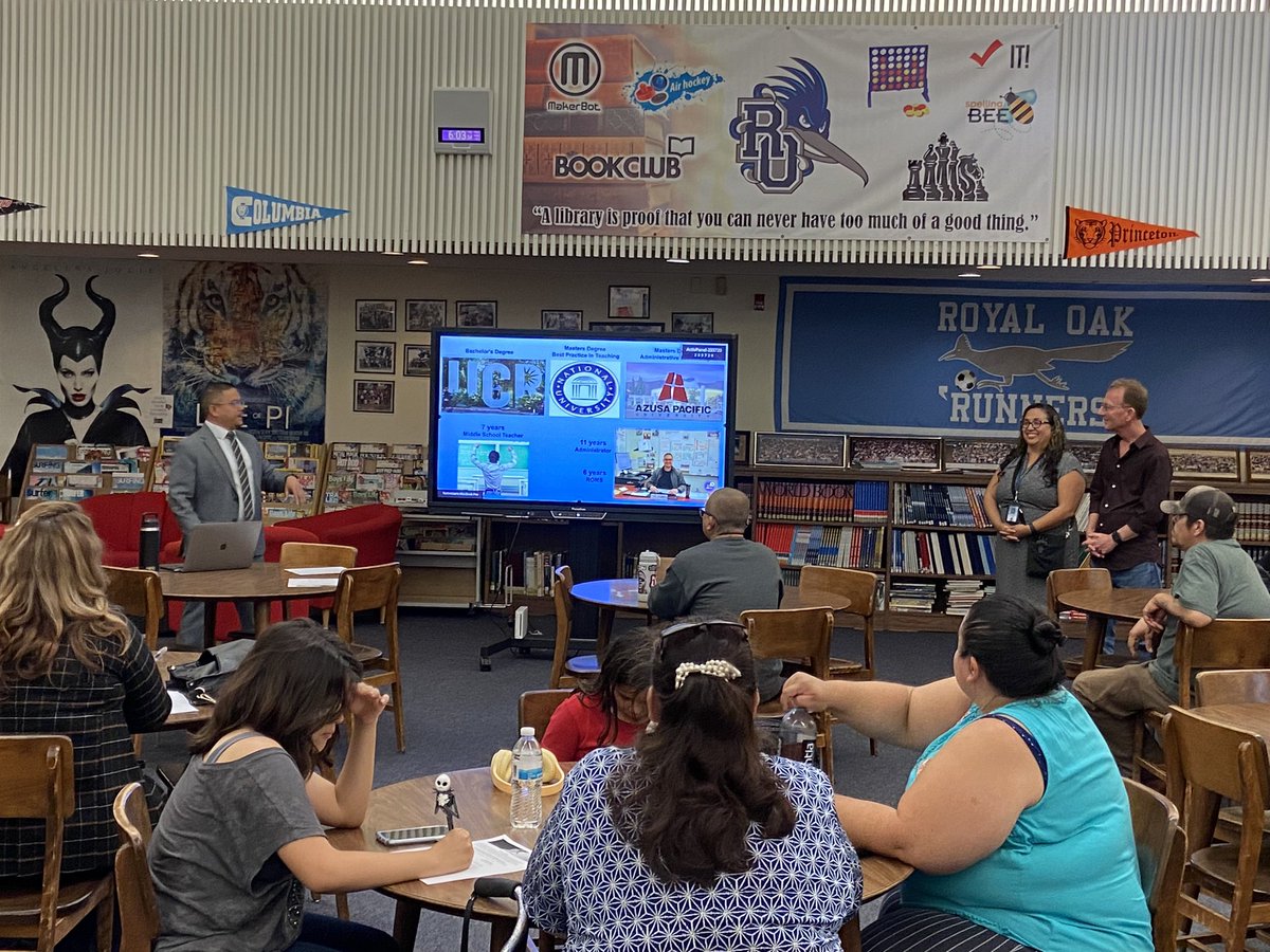 It’s good to see so many parents here for the parent night at Royal Oak Middle School.  Thank you to our ROMS administrators and counselors for being there to share valuable school information with our Royal Oak families! <a href="/RoyalOakMSCOUSD/">Royal Oak MS COUSD</a> <a href="/CharterOak_Dist/">Charter Oak Unified School District</a>