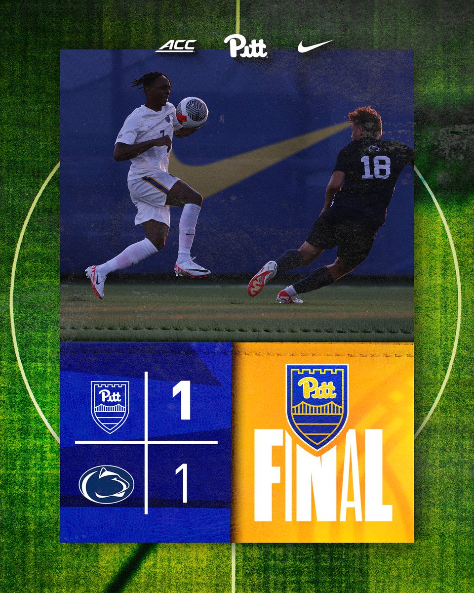 Final. Pitt nets a second half goal to earn the draw against Penn State in the home opener in front of a sold out crowd at Ambrose. We're back home Monday night at 7pm against Howard. #H2P