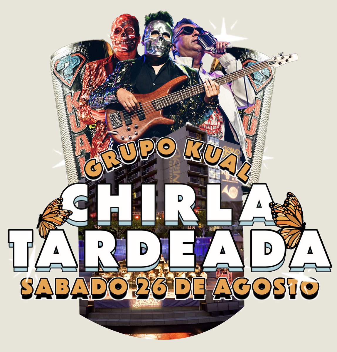 Join us on 8/26 for a FREE community event with <a href="/GrandPerfs/">Grand Performances</a>, at 350 South Grand Avenue, LA CA 90071‼️ 

🎸Our Tardeada, the special summer event for #CHIRLA members, will be from 4-6 PM, featuring music, food, community, &amp; followed by a concert with Grupo Kual &amp; many more! 🤩 #LA