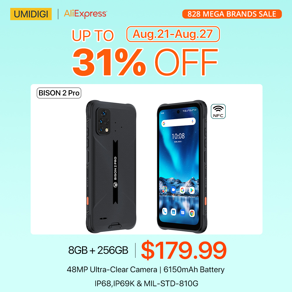 umidigi's tweet photo. 💰 Score big savings on the classic rugged smartphone series at #AliExpress828 Mega Brand Sale. Prices as low as $90.73, featuring 8GB + 256GB storage and NFC.📲💥
#BISON2 series🛒https://t.co/kMPkU7tUzW
#BISONX10 🛒https://t.co/hSiCs0ivml
Join Giveaway🎁 https://t.co/xwlIiygX60 https://t.co/1AJjQFZnO3