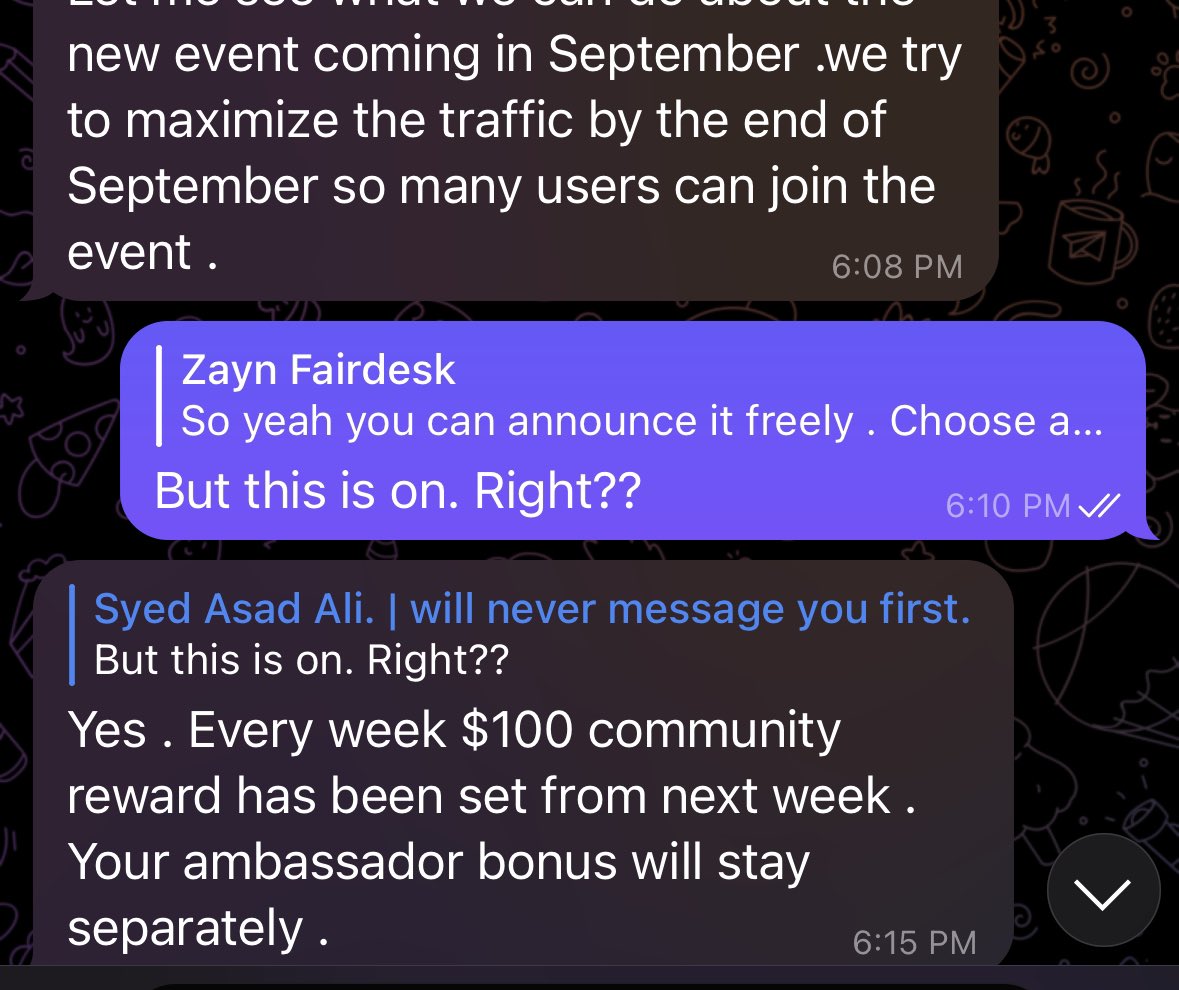 Market is down but my community won’t be down! 

I am bringing more and more airdrops for you all! (See the chat screenshots)

Stay tuned in and make sure you have signed up with my referrals! I will be posting more and more about these airdrops! 

MEXC - mexc.com/landings/SAA_C…