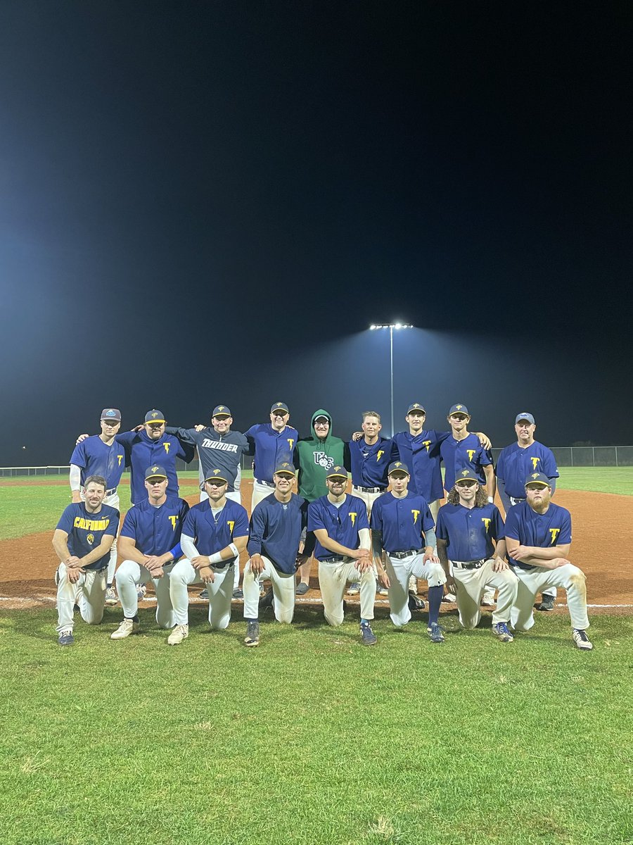 The 2023 season is in the books. Thank you to all family, friends, and fans for the support this summer. 

Unfortunately we lost in the SMBL finals. It was a great season which included a record of 17-7. 

250 days until baseball season… we’ll be back ⚡️

#rollthunder