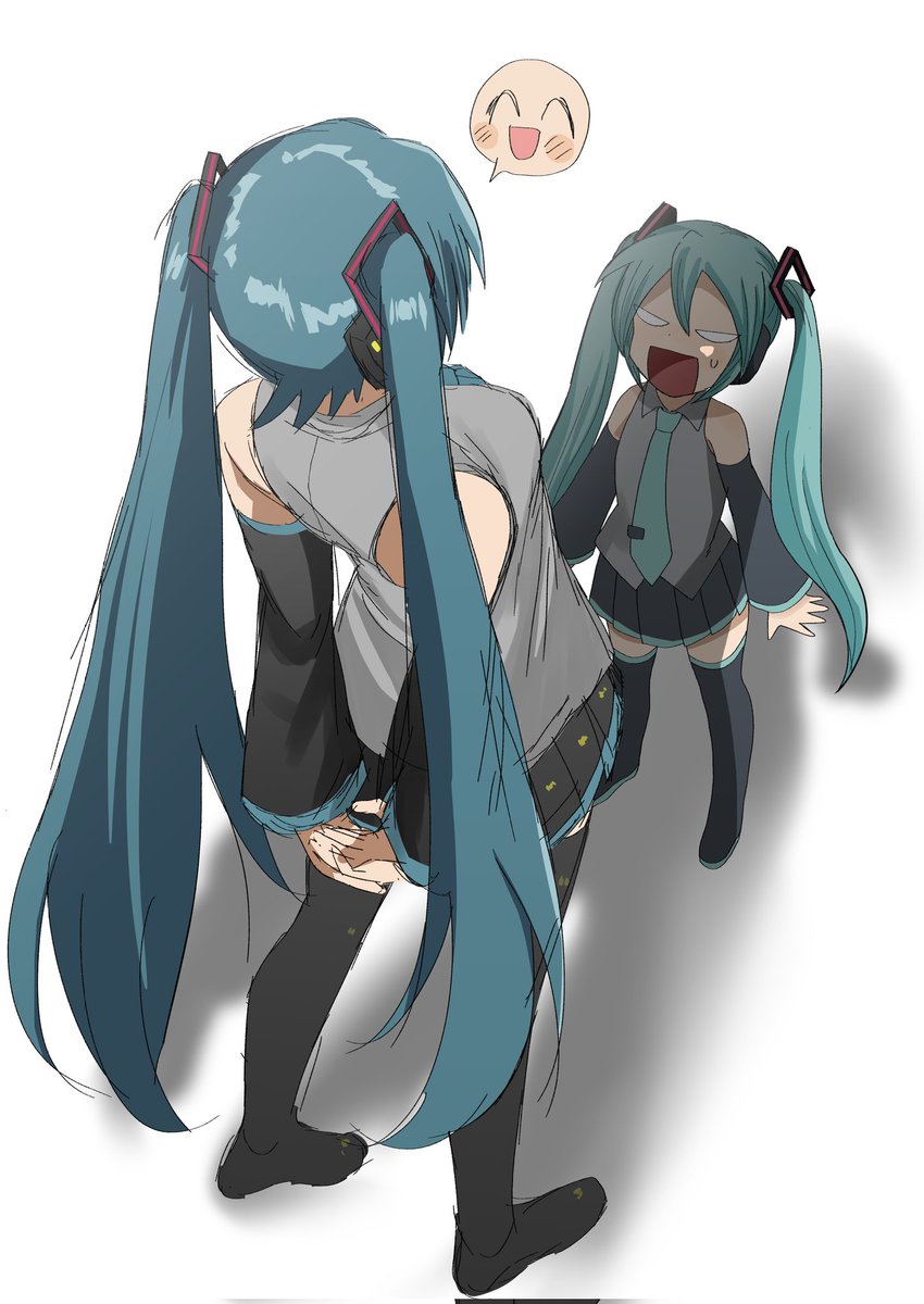 一年くらい前に描いたミクたそ 