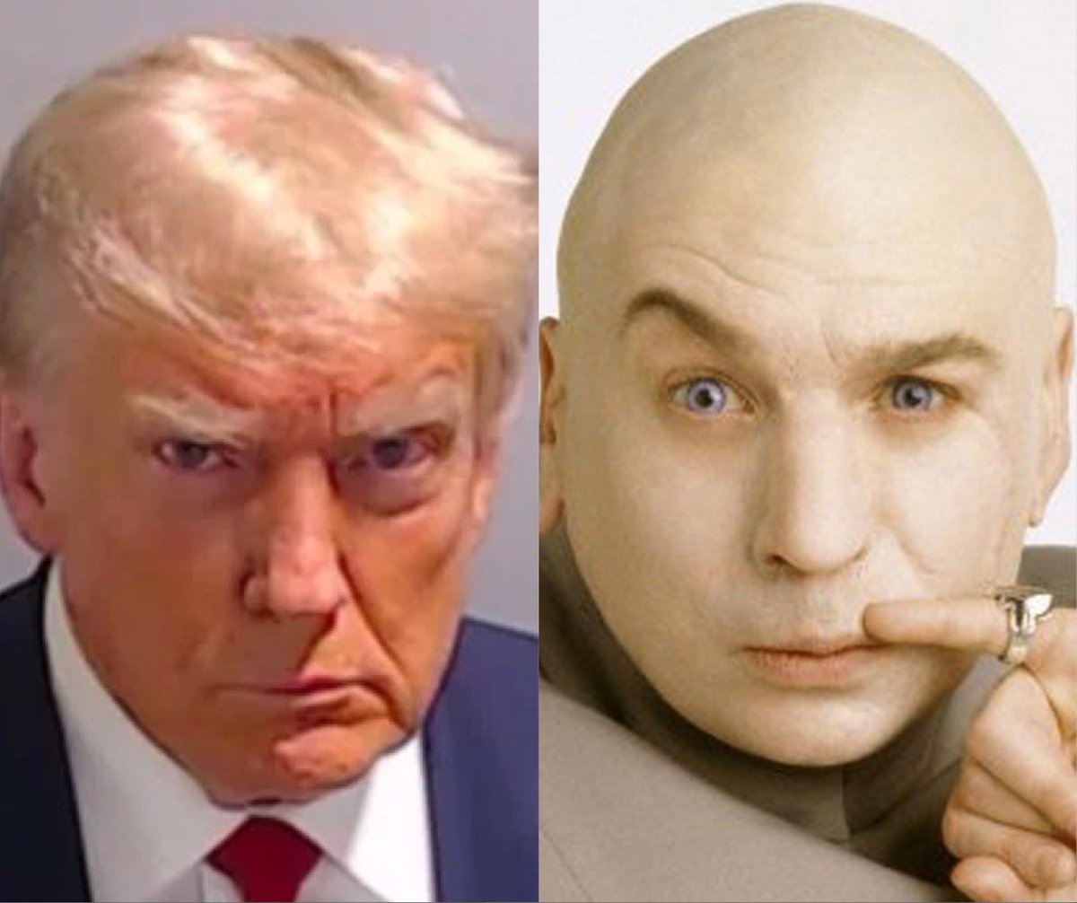 SNLKevin's tweet photo. #TrumpMugShot #Trump2024 #drevil https://t.co/HCLxnb60Y6