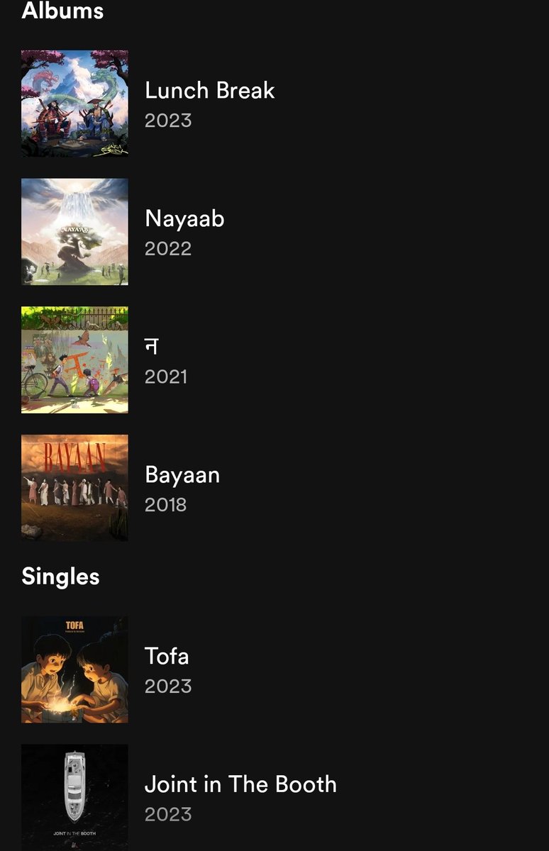 copyakash's tweet photo. Can we all agree this is the best discography in DHH? https://t.co/kYZyQWc3hy