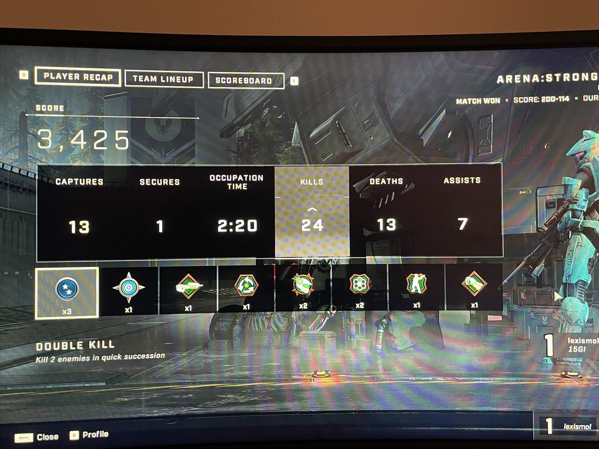 LexiASMR's tweet image. I know trumps getting arrested and all but here’s some of my best games in Halo infinite. Thank you and have a good day.