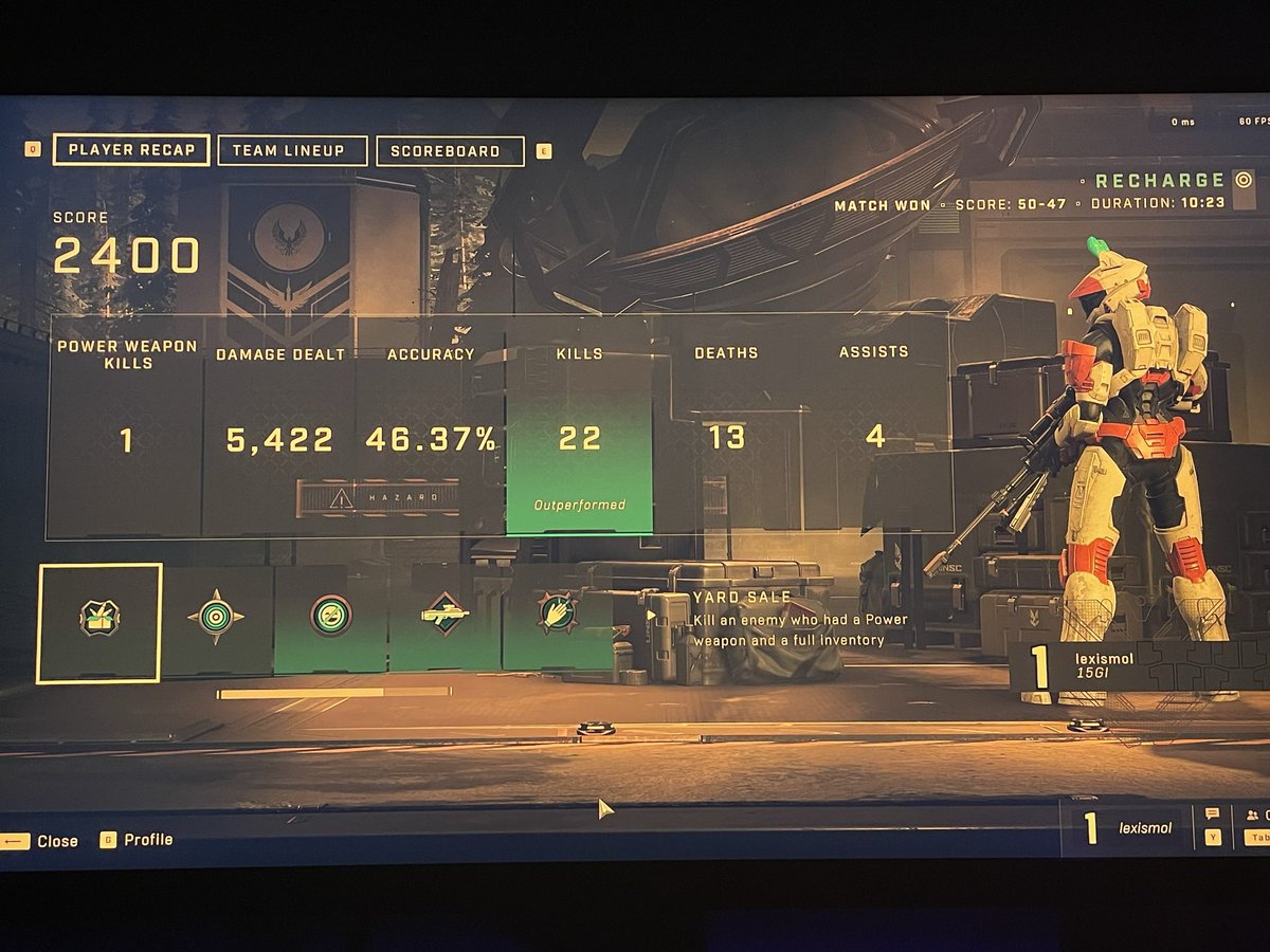 LexiASMR's tweet image. I know trumps getting arrested and all but here’s some of my best games in Halo infinite. Thank you and have a good day.