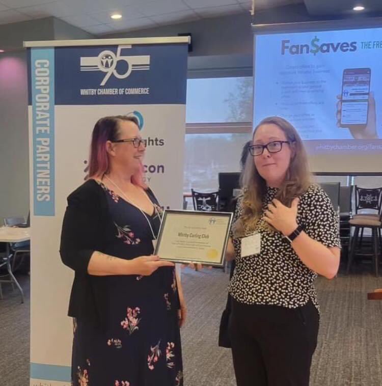 Whitby Curling Club (@whitbycurling) on Twitter photo WCC and the WCC !
Club Manager Karen and our Vice President Pam proudly accepted our 20 Year recognition of being members of the <a href="/WhitbyChamber/">Whitby Chamber</a> WCC and the WCC !
Club Manager Karen and our Vice President Pam proudly accepted our 20 Year recognition of being members of the <a href="/WhitbyChamber/">Whitby Chamber</a>