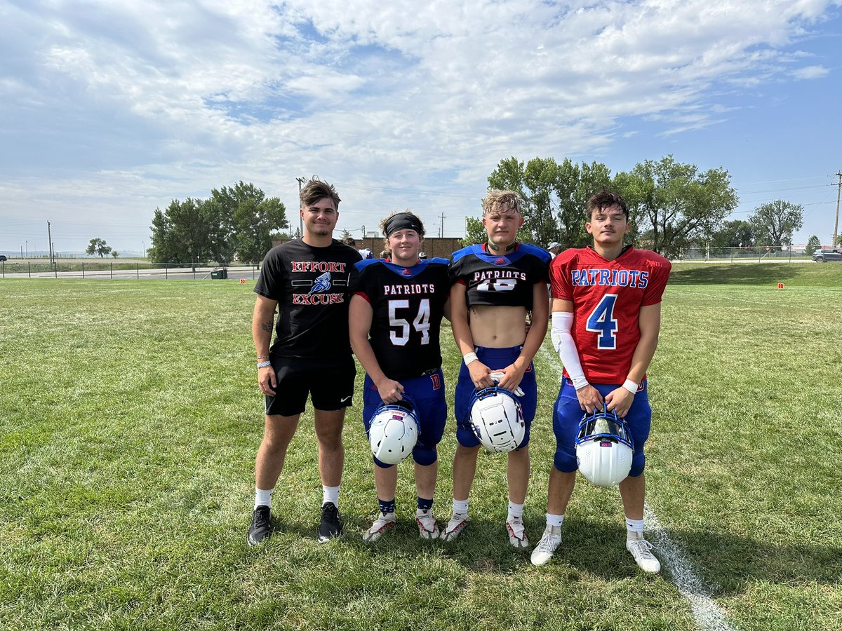 DouglasPat2324's tweet photo. These 4 boys have been chosen by their team mates to be our 23/24 season team captain. Jacob Thibau #11 Sr, Sylvan Kent #54 Jr, Matthew Denekemp #15 Sr, Steven Koper #4 Sr. This boys have shown great sportsmanship, leadership and friendship.#patrioteffortorexcuses https://t.co/TuYPLAAiTB
