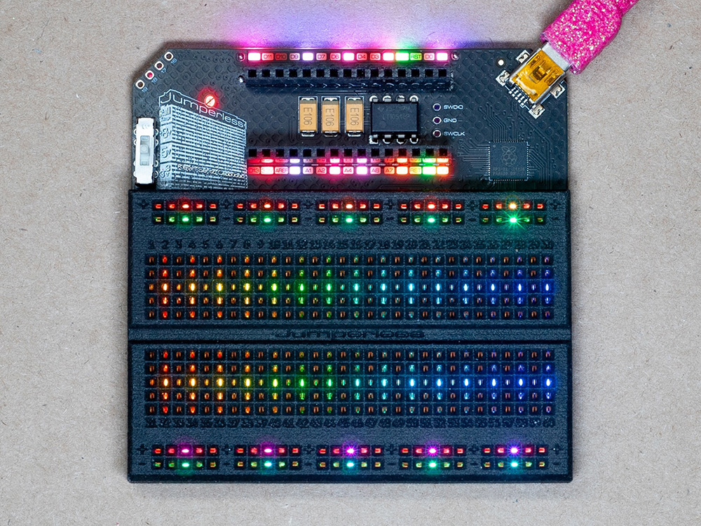 Jumperless - a jumperless (solderless) breadboard!

Learn more --&gt; dky.bz/3qIj0cS