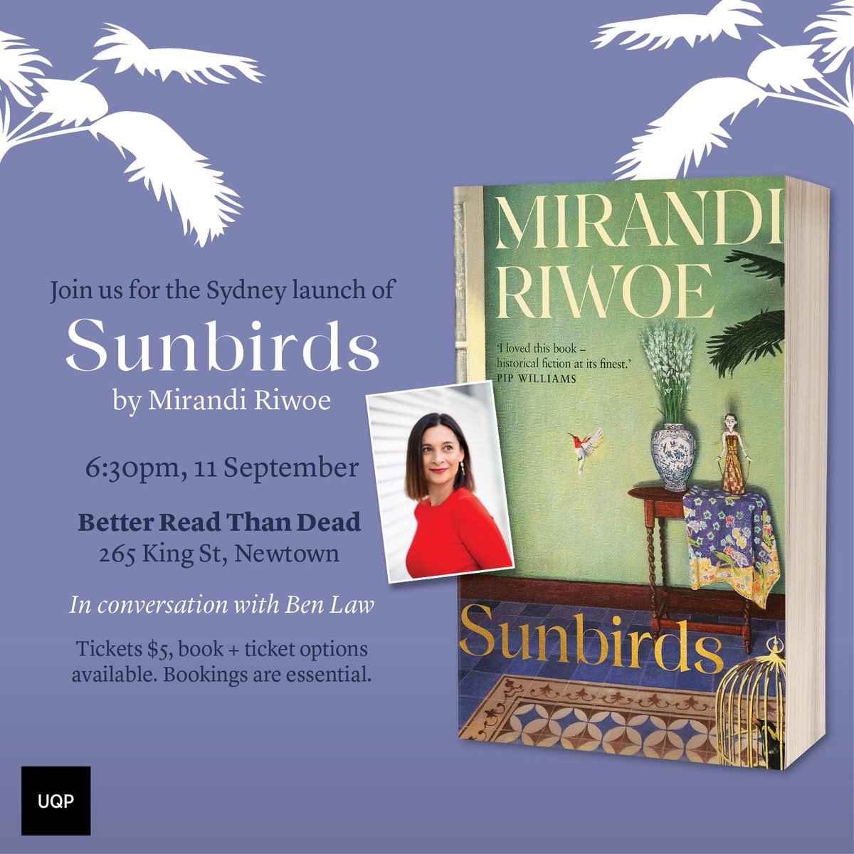 Sydney’s going to be fun! 11th September at Better Read than Dead  with Ben Law 🌟 Love to see you 💜 <a href="/UQPbooks/">UQPBooks</a>