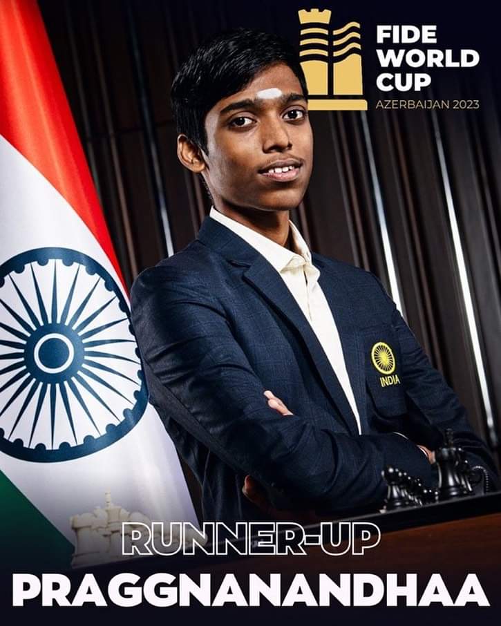 Well played, champ! Your remarkable achievement at such a young age has filled every Indian with pride. Best of luck for the future! #VishwakarmaPublications #ChessWorldCup #Praggnanandhaa