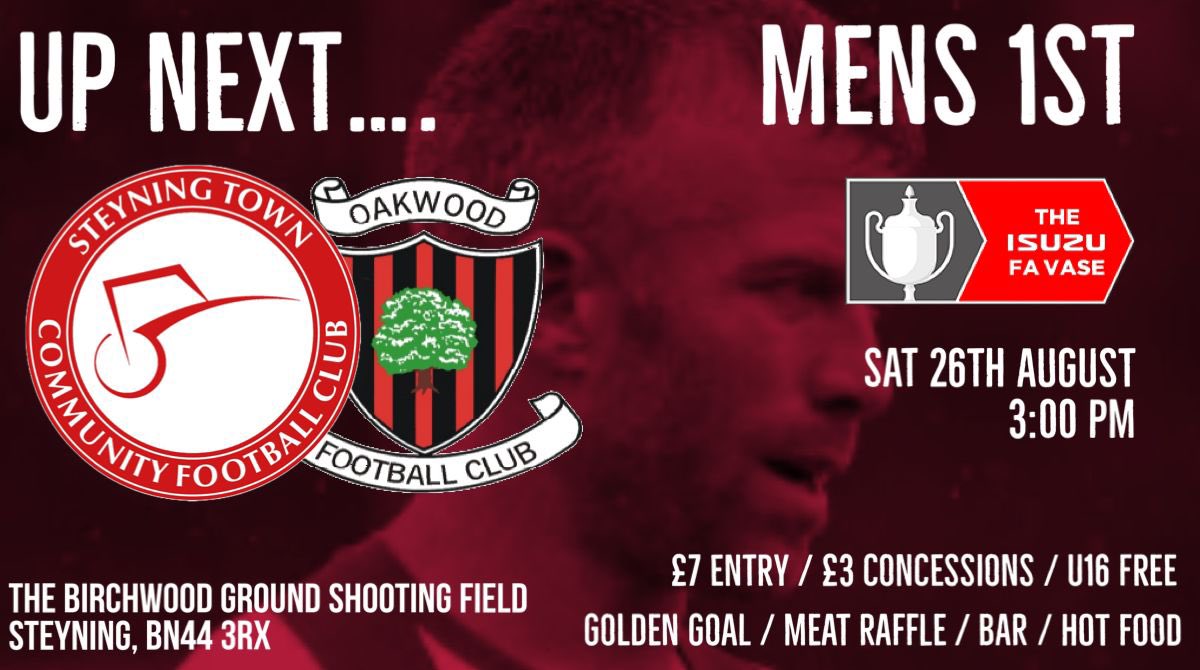Our journey in this years FA Vase starts tomorrow at 3pm as we take on <a href="/OakwoodFC/">Oakwood FC</a> at the Shooting Field.

Please come on down and support the team and see some great football and experience some great hospitality.

UTB