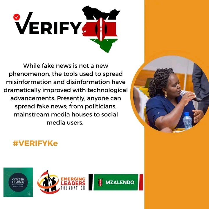 We're excited that our secretary, Kiongozi @⁨Pendo Ashanti⁩  is participating in the informative VERIFY KENYA workshop focused on mis/disinformation. #VERIFYKe 
<a href="/CoachAshraf/">Ashraf Ahmed</a> <a href="/Edward_Kalya/">Edward Kip Kalya 𝕏</a> <a href="/elfafrica1/">Emerging Leaders Foundation-Africa</a> <a href="/MCSakwa1/">MC Sakwa</a> <a href="/maono_space/">Maono Space</a>