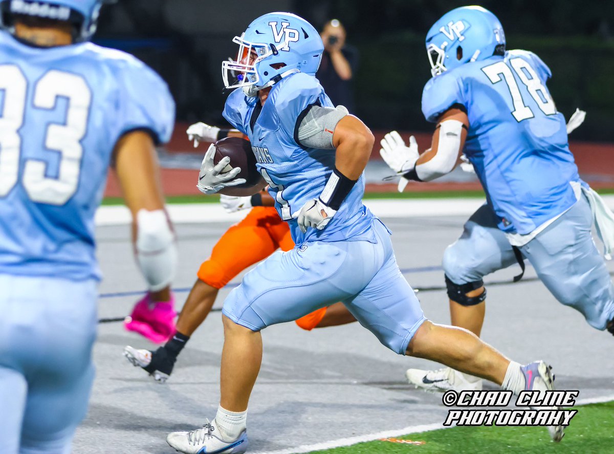 Highschoolsptph's tweet photo. Football Final: Villa Park 42, Orange 8. VP is now 2-0, Carter Christie rushed for 147 yards and three touchdowns. #Football #highschoolsports #highschoolfootball https://t.co/UdxcKqjLKQ