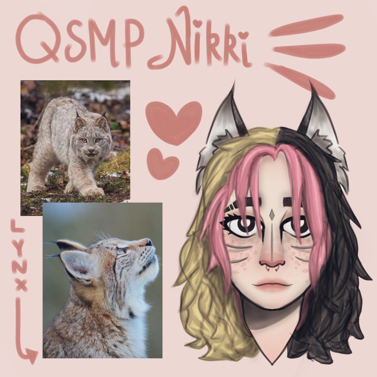 toaster_muffles's tweet photo. { My design of q!Niki }
She has lynx ears and markings as I thought it would complement her strength and elegance (plus Cellbit is already a cat and I wanted a lil bit of a variation between them)
#qsmp #nikinihachu #NIHACHU #nikiqsmp #qsmpfanarts #fyp #foryou #nihachuqsmp https://t.co/vVoiLGPlQb