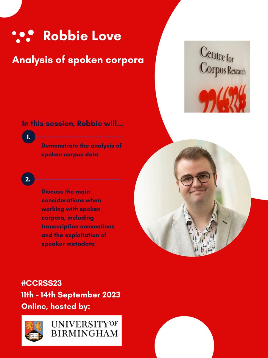 Analysis of spoken corpora, with <a href="/lovermob/">Dr Robbie Love</a> at #CCRSS23