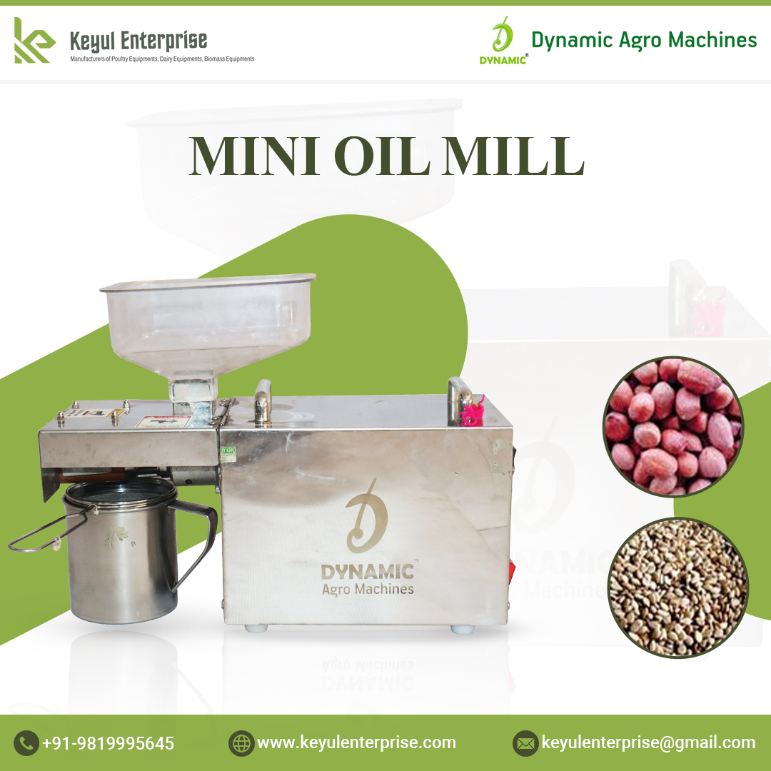 KeyulEnterprise's tweet image. The Mini Oil Mill is an oil extraction machine that can process various oilseeds. It is a compact and efficient machine that is easy to install, operate, and maintain.  📲: +91 9819995645 📷: keyulenterprise.com #MiniOilMill #OilExtraction #OilBusiness #OilSeeds #HomeMadeOil