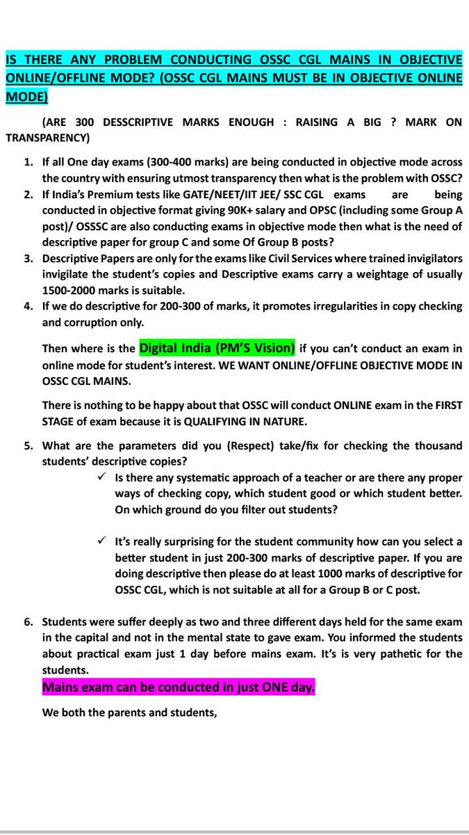 Biswana62021528's tweet photo. Why descriptive in #ossc_cgl_main exam
#Remove_descriptive_from #ossc_cgl_main
@abhayips86 
@Naveen_Odisha 
@MoSarkar5T 
@SecyChief 
@CMO_Odisha https://t.co/jdqtR9xQRG