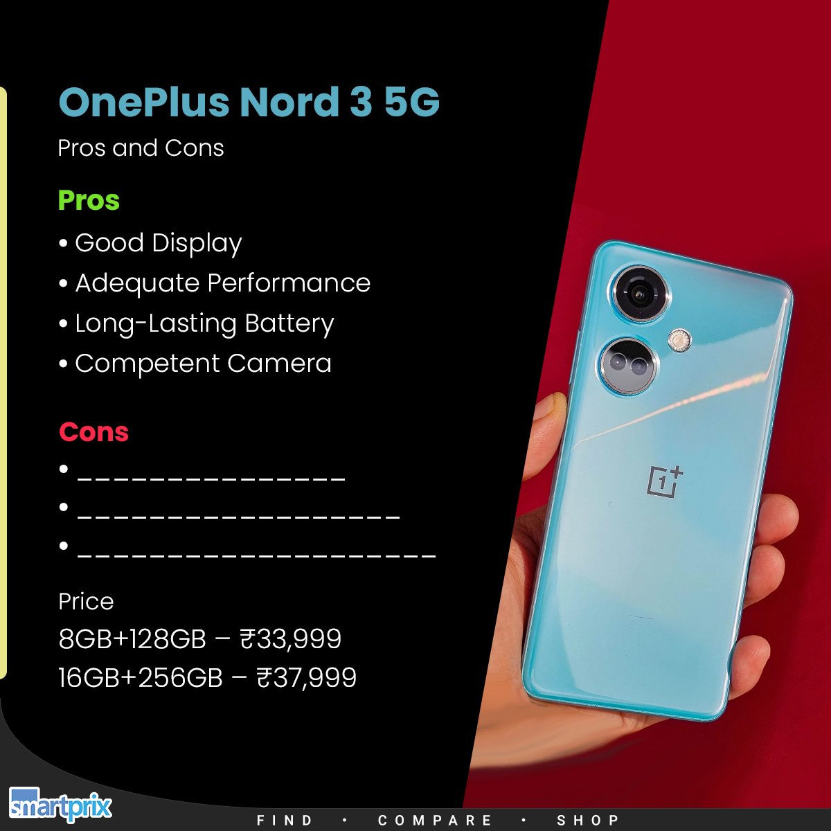 Smartprix on X: Review  OnePlus Nord 3 5G: A Dependable Option   #OnePlus #OnePlusNord3 #Review   / X