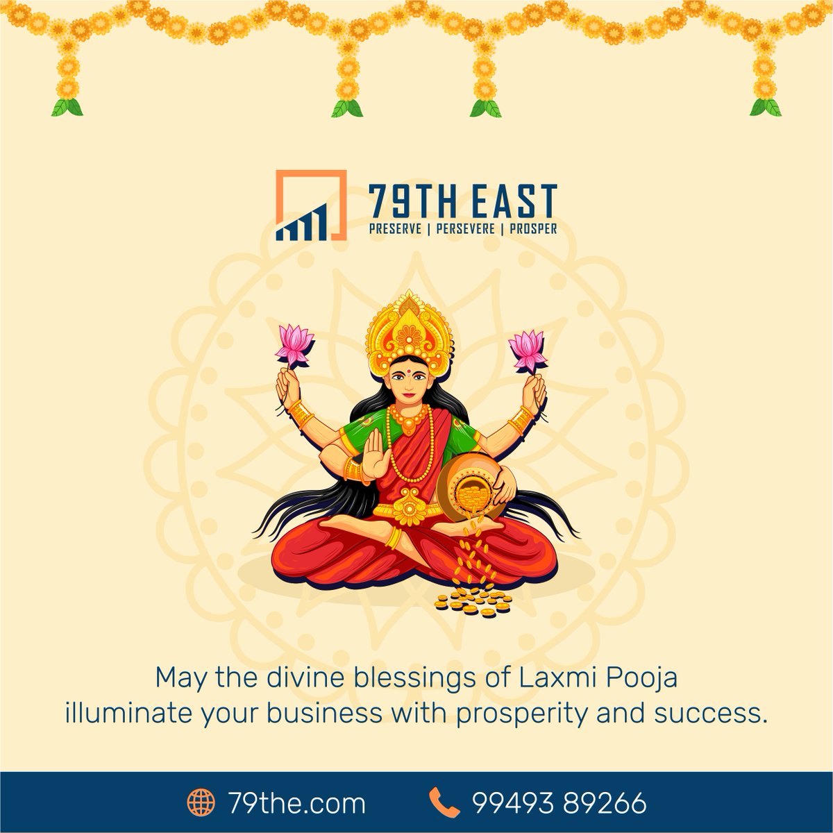 79th_east's tweet photo. Team 79th Easy wishes you a Happy Varalakshmi Vratam. 🪔✨

May Goddess Varalakshmi's divine grace bring prosperity and joy to your lives. 

This Varalakshmi Vratam, may your goals be achieved and your family be blessed with happiness.

#VaralakshmiVratam #Blessings https://t.co/9AvEnYnUgo
