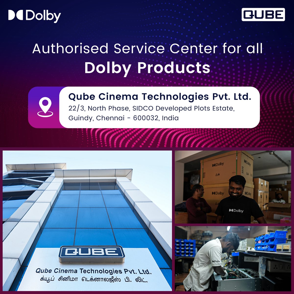 qubecinema's tweet image. Thrilled to join forces with #dolby as the Authorised Service Center.

Your Dolby cinema products are in expert hands with us. #yourtechpartner #authorisedservice #serviceexcellence @DolbyIn