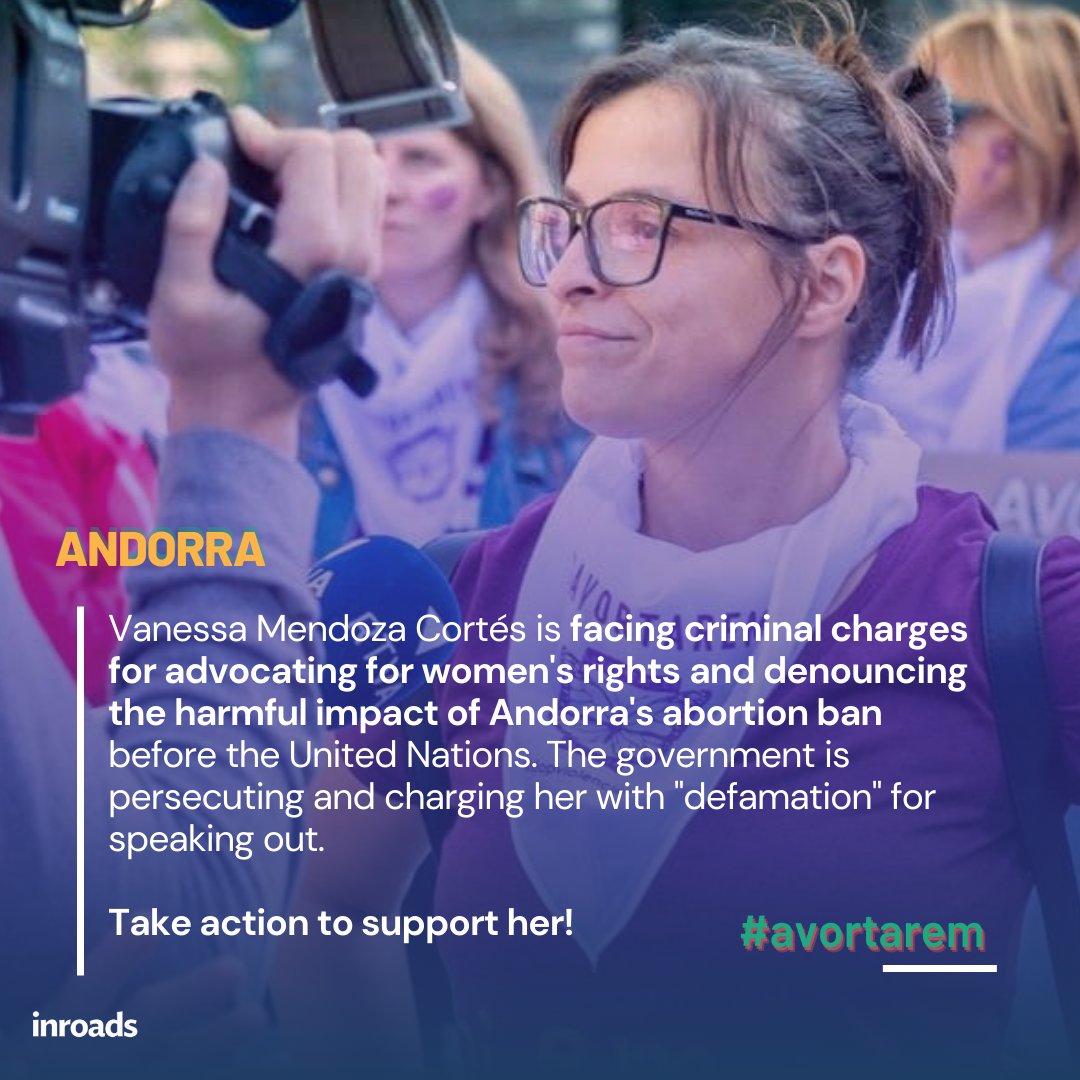 Mara Clarke (@maraclarke) on Twitter photo ✊🏼✊🏼Solidarity call to action! ✊🏼✊🏼
First Justyna of <a href="/aborcyjnydream/">Aborcyjny Dream Team</a> and now Vanessa of <a href="/stopviolencies_/">Stop Violències Andorra</a>
Activist Vanessa Mendoza Cortés faces criminal charges for advocating for women's rights and denouncing Andorra's abortion ban before the UN. ✊🏼✊🏼Solidarity call to action! ✊🏼✊🏼
First Justyna of <a href="/aborcyjnydream/">Aborcyjny Dream Team</a> and now Vanessa of <a href="/stopviolencies_/">Stop Violències Andorra</a>
Activist Vanessa Mendoza Cortés faces criminal charges for advocating for women's rights and denouncing Andorra's abortion ban before the UN.