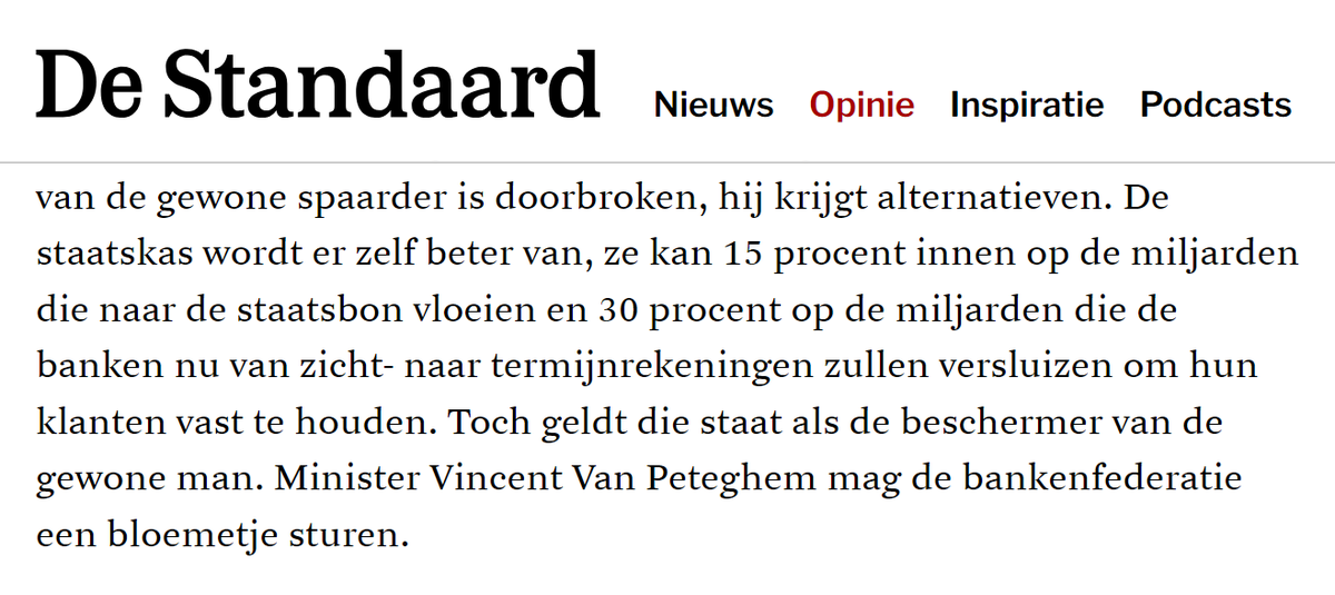 guenter_thomas's tweet photo. Klein foutje in @destandaard vandaag...
15-30% op de inleg in plaats van de interest. Ideetje voor de fiscale hervorming? https://t.co/xipatwrdIP