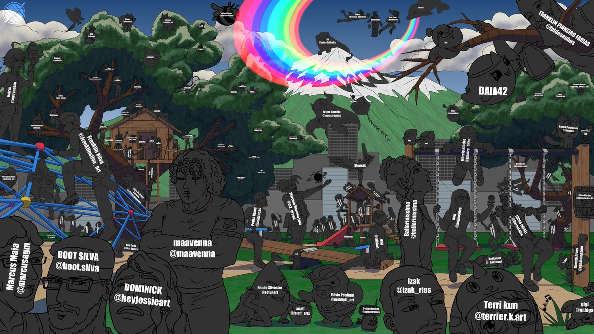 tDanielSama's tweet photo. E dps de mais de 7 meses fazendo essa arte insana, com exatos 122 pessoas/personagens, onde tudo começou com uma piada na live do @Poddighi  finalmente terminei. (Não tenho como marcar a galera aqui, mas divulga ai pra chegar no povo!) + https://t.co/I3Ibftjhh1