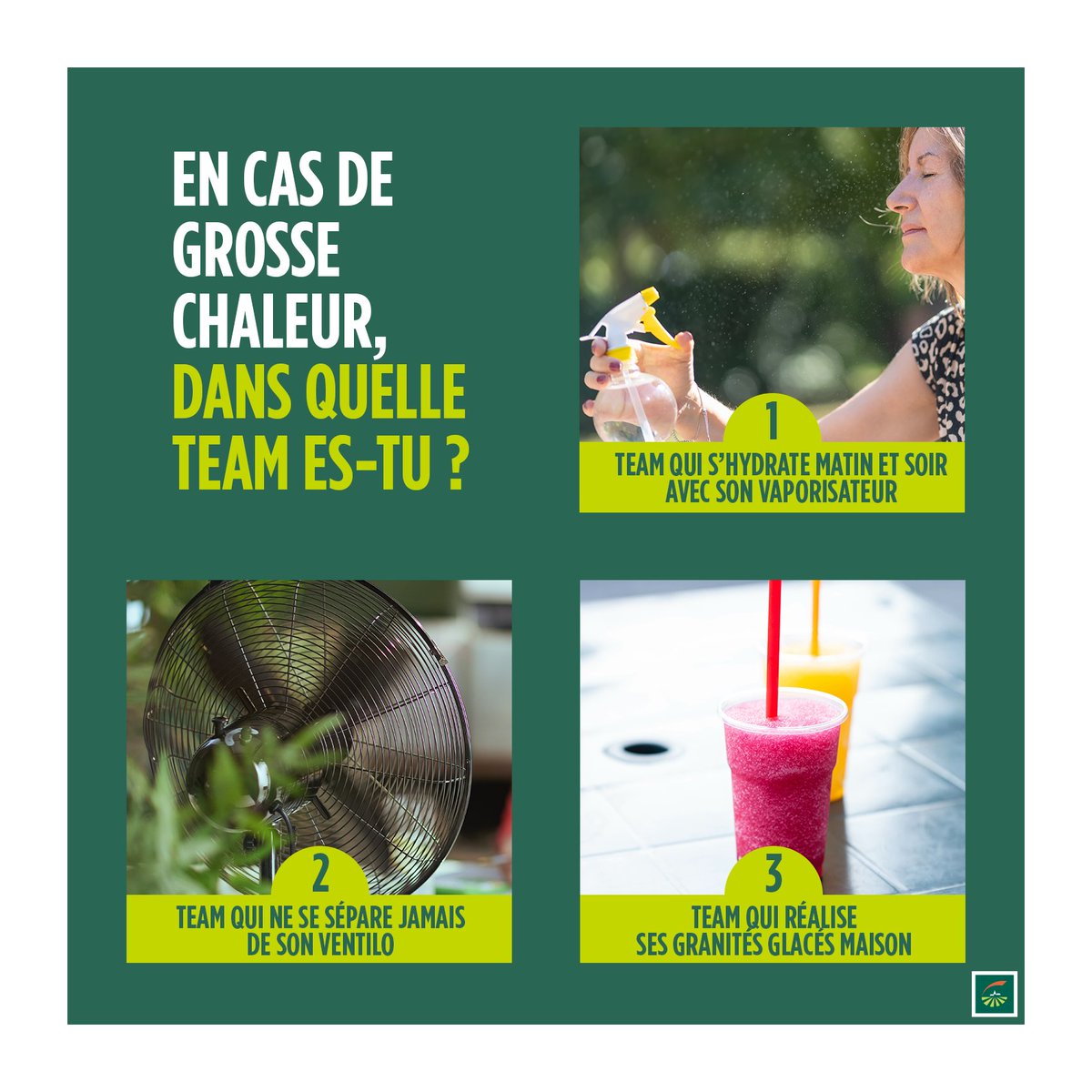 Halala cette chaleur !  ☀🥵🔥 
Dis-nous en commentaire dans laquelle des 3 situations tu te reconnais le plus ?
