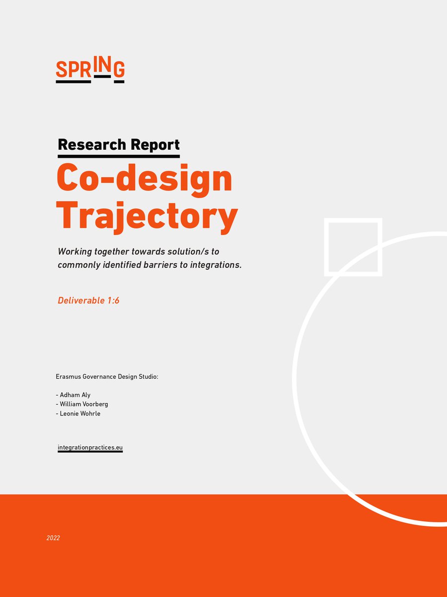 🔍Exploring Barriers of Integration through a Co-Design Approach! Want to catch up on @H2020_sprINg project’s research on inclusion of migrants? Read the report by @ihserasmusuni about what a co-design trajectory means! 📫👇 🔗bit.ly/3rRBeZy #SOLIDARSummerRecs🌴