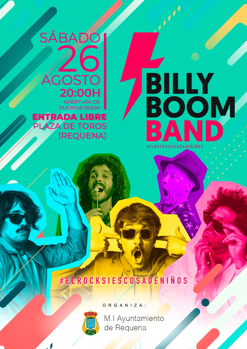 ⚡️💥No queda nada para vernos en REQUENA! 26 agosto a las 20.00h en la Plaza de Toros 💥⚡️#elrocksiescosadeniños