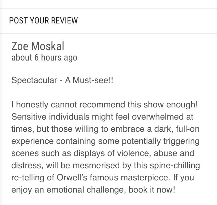 1984theshow tweet media